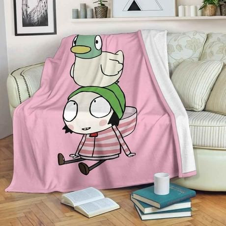 SARAH AND DUCK FLEECE BLANKET GIFT FOR FAN SARAH AND DUCK FLEECE BLANKET GIFT FOR FAN