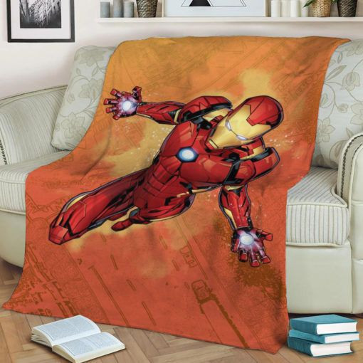 IRON MAN MARVEL AVENGERS FLEECE BLANKET GIFT FOR FAN IRON MAN MARVEL AVENGERS FLEECE BLANKET GIFT FOR FAN