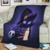 WITCH CAT FLEECE BLANKET GIFT FOR FAN