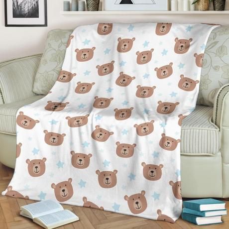 BROWN BEAR FACE BEST SELLER FLEECE BLANKET GIFT FOR FAN BROWN BEAR FACE BEST SELLER FLEECE BLANKET GIFT FOR FAN