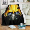 BUMBLEBEE TRANSFORMER FLEECE BLANKET GIFT FOR FAN