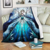 ELSA PRINCESS STAIN GLASSES STYLE FLEECE BLANKET GIFT FOR FAN