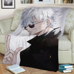 SATORU GOJO ANIME JAPAN BEST SELLER FLEECE BLANKET GIFT FOR FAN