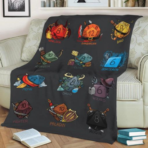DICE ROLE TYPE FLEECE BLANKET GIFT FOR FAN DICE ROLE TYPE FLEECE BLANKET GIFT FOR FAN