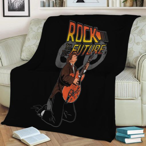 ROCK TO THE FUTURE FLEECE BLANKET GIFT FOR FAN ROCK TO THE FUTURE FLEECE BLANKET GIFT FOR FAN