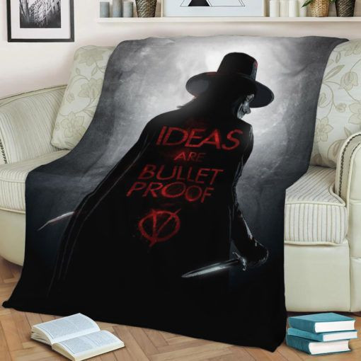 V FOR VENDETTA BEST SELLER FLEECE BLANKET GIFT FOR FAN V FOR VENDETTA BEST SELLER FLEECE BLANKET GIFT FOR FAN