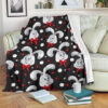 RABBIT WITH RED RIBBON BEST SELLER FLEECE BLANKET GIFT FOR FAN