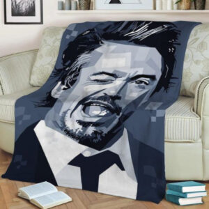 ROBERT DOWNEY JR FLEECE BLANKET GIFT FOR FAN