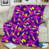 PINK LIPSTICK THUNDER NEON BEST SELLER FLEECE BLANKET GIFT FOR FAN
