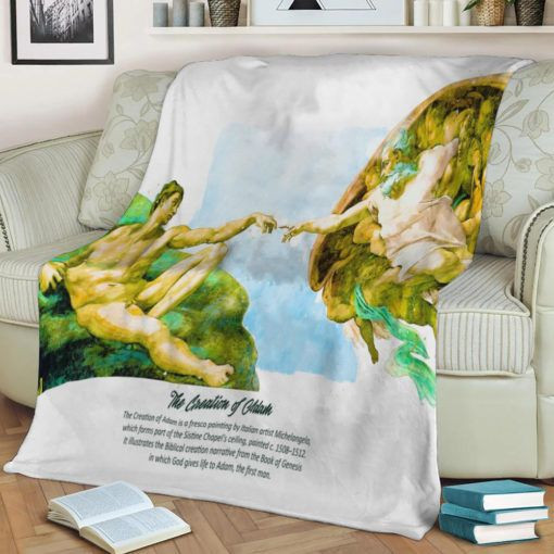 THE CREATION OF ADAM BEST SELLER FLEECE BLANKET GIFT FOR FAN THE CREATION OF ADAM BEST SELLER FLEECE BLANKET GIFT FOR FAN