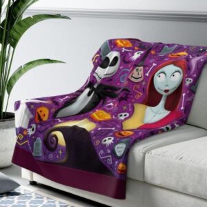 NIGHTMARE BEFORE CHRISTMAS HALLOWEEN BEST SELLER FLEECE BLANKET GIFT FOR FAN