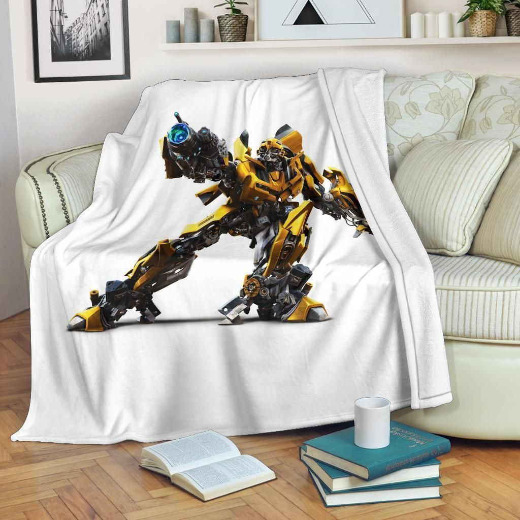 BUMBLEBEE TRANSFORMER FLEECE BLANKET GIFT FOR FAN BUMBLEBEE TRANSFORMER FLEECE BLANKET GIFT FOR FAN