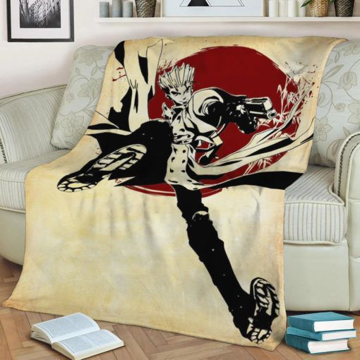 TRIGUN RED MOON BEST SELLER FLEECE BLANKET GIFT FOR FAN TRIGUN RED MOON BEST SELLER FLEECE BLANKET GIFT FOR FAN