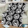 YIN YANG KOI FISH BLACK AND WHITE BEST SELLER FLEECE BLANKET GIFT FOR FAN