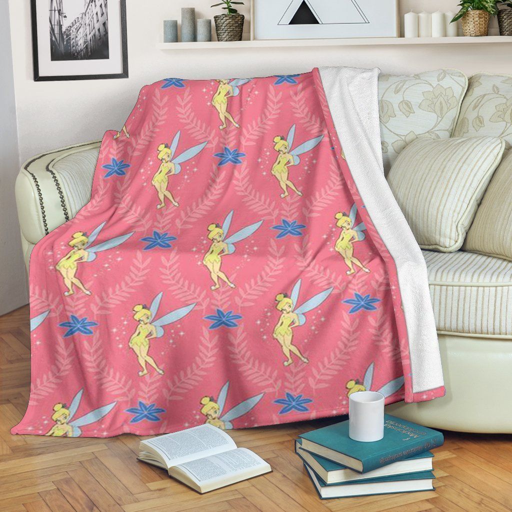 PATTERN TINKER BELL DISNEY FLEECE BLANKET GIFT FOR FAN PATTERN TINKER BELL DISNEY FLEECE BLANKET GIFT FOR FAN