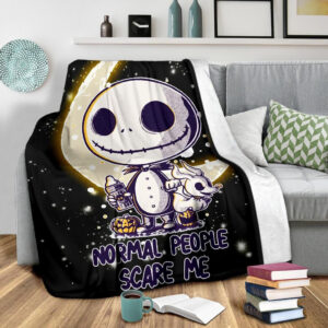 KID JACK SKELLINGTON FLEECE BLANKET GIFT FOR FAN