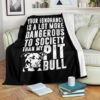 PIT BULL IGNORANCE FLEECE BLANKET GIFT FOR FAN