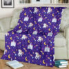 RAINBOW UNICORN CASTLE FLEECE BLANKET GIFT FOR FAN