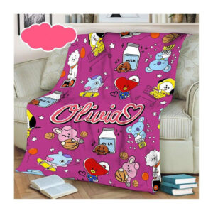 BT21 BANGTAN BOYS BTS BEST SELLER FLEECE BLANKET GIFT FOR FAN