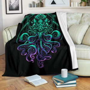 GRAPHIC DEMON OCTOPUS FLEECE BLANKET GIFT FOR FAN