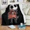 JACK SKELLINGTON HUG OOGIE BOOGIE FLEECE BLANKET GIFT FOR FAN