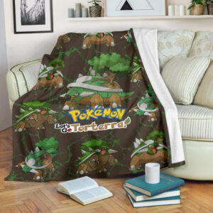 LET’S GO TORTERRA POKEMON FLEECE BLANKET GIFT FOR FAN