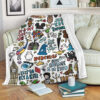 FUNNY DISNEY DOODLE FLEECE BLANKET GIFT FOR FAN