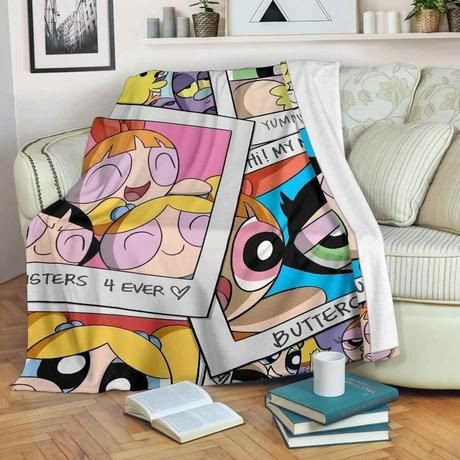 THE POWERPUFF GIRLS FLEECE BLANKET GIFT FOR FAN THE POWERPUFF GIRLS FLEECE BLANKET GIFT FOR FAN