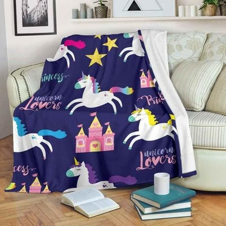 PRINCESS UNICORN FLEECE BLANKET GIFT FOR FAN PRINCESS UNICORN FLEECE BLANKET GIFT FOR FAN