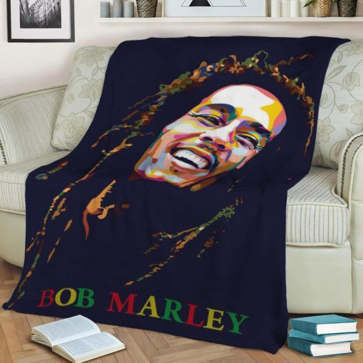 BOB MARLEY FLEECE BLANKET GIFT FOR FAN BOB MARLEY FLEECE BLANKET GIFT FOR FAN