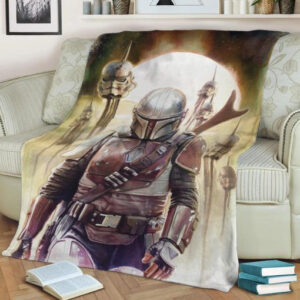 MANDO STAR WARS FLEECE BLANKET GIFT FOR FAN