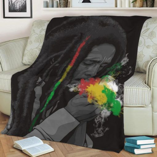 BOB MARLEY FLEECE BLANKET GIFT FOR FAN BOB MARLEY FLEECE BLANKET GIFT FOR FAN