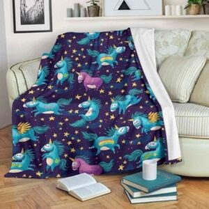 NIGHT STAR UNICORN BESTSELLER FLEECE BLANKET GIFT FOR FAN