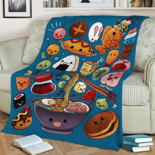 JAPAN FOOD FLEECE BLANKET GIFT FOR FAN JAPAN FOOD FLEECE BLANKET GIFT FOR FAN