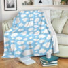 WHITE AND BLUE COW BEST SELLER FLEECE BLANKET GIFT FOR FAN