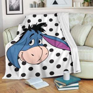 FUNNY EEYORE WINNIE THE POOH FLEECE BLANKET GIFT FOR FAN
