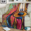 PLUTO SPRAY PAINT DISNEY FLEECE BLANKET GIFT FOR FAN