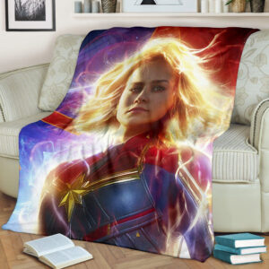 CAPTAIN MARVEL FLEECE BLANKET GIFT FOR FAN