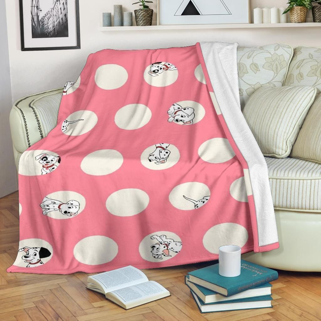 FUNNY DOT PINK DALMATIAN FLEECE BLANKET GIFT FOR FAN FUNNY DOT PINK DALMATIAN FLEECE BLANKET GIFT FOR FAN