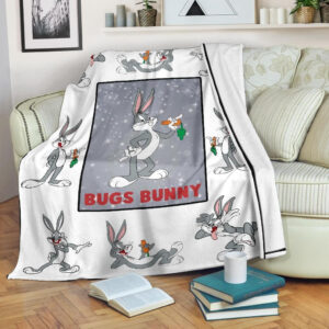BUGS BUNNY LOONEY TUNES CARTOON FLEECE BLANKET GIFT FOR FAN