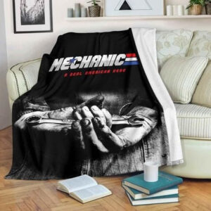 MECHANIC REAL AMERICAN HERO HAVE BIGGER TOOLS BESTSELLER FLEECE BLANKET GIFT FOR FAN