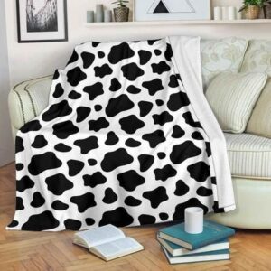 BLACK AND WHITE COW BESTSELLER FLEECE BLANKET GIFT FOR FAN