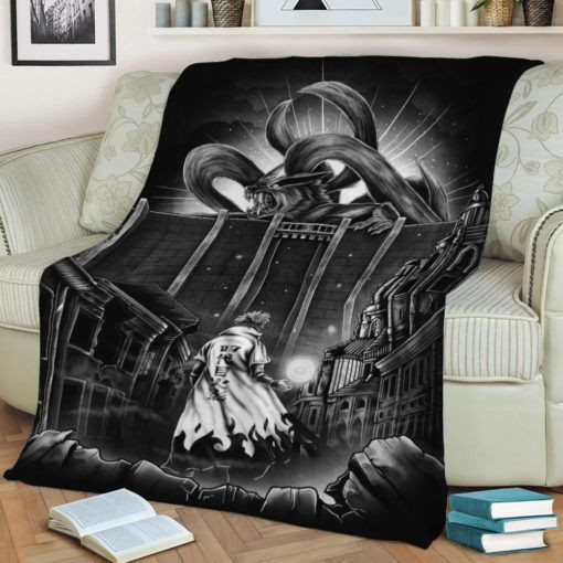 ATTACK ON KYUBI FLEECE BLANKET GIFT FOR FAN ATTACK ON KYUBI FLEECE BLANKET GIFT FOR FAN