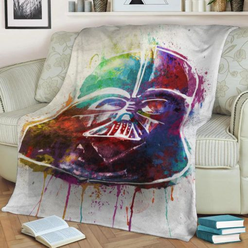 VADER SPLASHED STAR WARS FLEECE BLANKET GIFT FOR FAN VADER SPLASHED STAR WARS FLEECE BLANKET GIFT FOR FAN