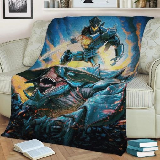 PACIFIC RIM UPRISING FLEECE BLANKET GIFT FOR FAN PACIFIC RIM UPRISING FLEECE BLANKET GIFT FOR FAN