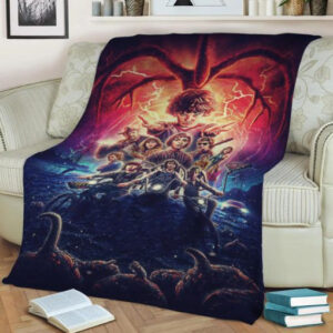 STRANGER THINGS FLEECE BLANKET GIFT FOR FAN