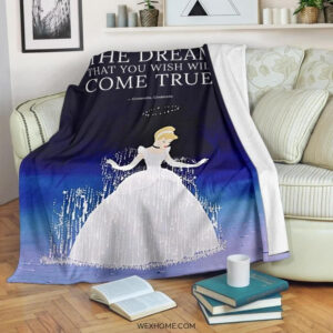 CINDERELLA CARTOON DISNEY PRINCESS BEST SELLER FLEECE BLANKET GIFT FOR FAN