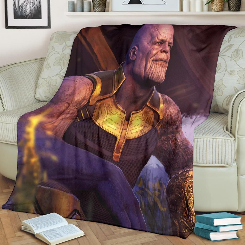 THANOS MARVEL FLEECE BLANKET GIFT FOR FAN THANOS MARVEL FLEECE BLANKET GIFT FOR FAN