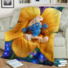 SMURF FAMILY FLEECE BLANKET GIFT FOR FAN