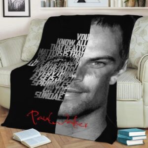 PAUL WALKER FLEECE BLANKET GIFT FOR FAN